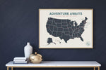 Load image into Gallery viewer, USA Pushpin Travel Map

