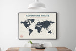 Load image into Gallery viewer, Pushpin World Travel Map
