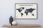 Load image into Gallery viewer, Pushpin World Travel Map
