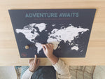 Load image into Gallery viewer, Pushpin World Travel Map
