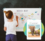 Load image into Gallery viewer, World Map Coloring Poster
